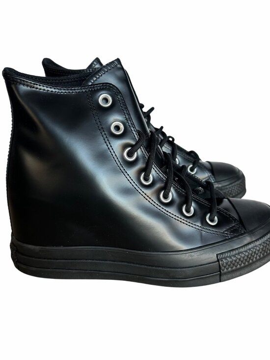 Converse Chuck Taylor All Star Wedge Women's Shoes Sz 7.5 Patent Leather A12827C - Picture 2 of 8